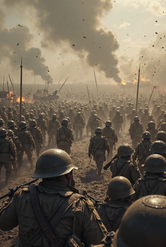 In a grand ancient battlefield, thousands of soldiers and horses engaged in intense combat, blood splattering and weapons and armor scattering on the ground. Countless battle flags fluttered in the air, almost obscuring the sky and plunging the battlefield into darkness. Warriors fought bravely, fiercely resisting enemy attacks. Swords clashed, gunpowder exploded, and iron horses trampled over boiling blood pools. The cries and screams of soldiers and horses created a terrifying scene. The battlefield was pitted and littered with severed limbs and corpses, and countless soldiers fell on the battlefield. Both sides of the conflict were locked in a brutal struggle, exhausting their strength. The entire scene exuded an atmosphere of extreme tension, intensity, and terror, as if hinting that the cruel war would never end.
hdr, (photorealism, masterpiece quality, best quality),