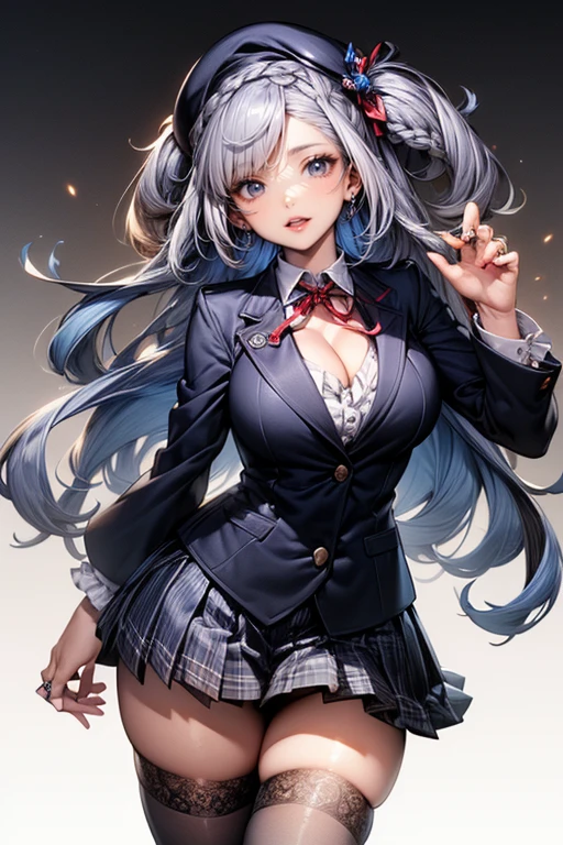 cute、Big Breasts、One girl、18-year-old、mysterious、Black Uniform、