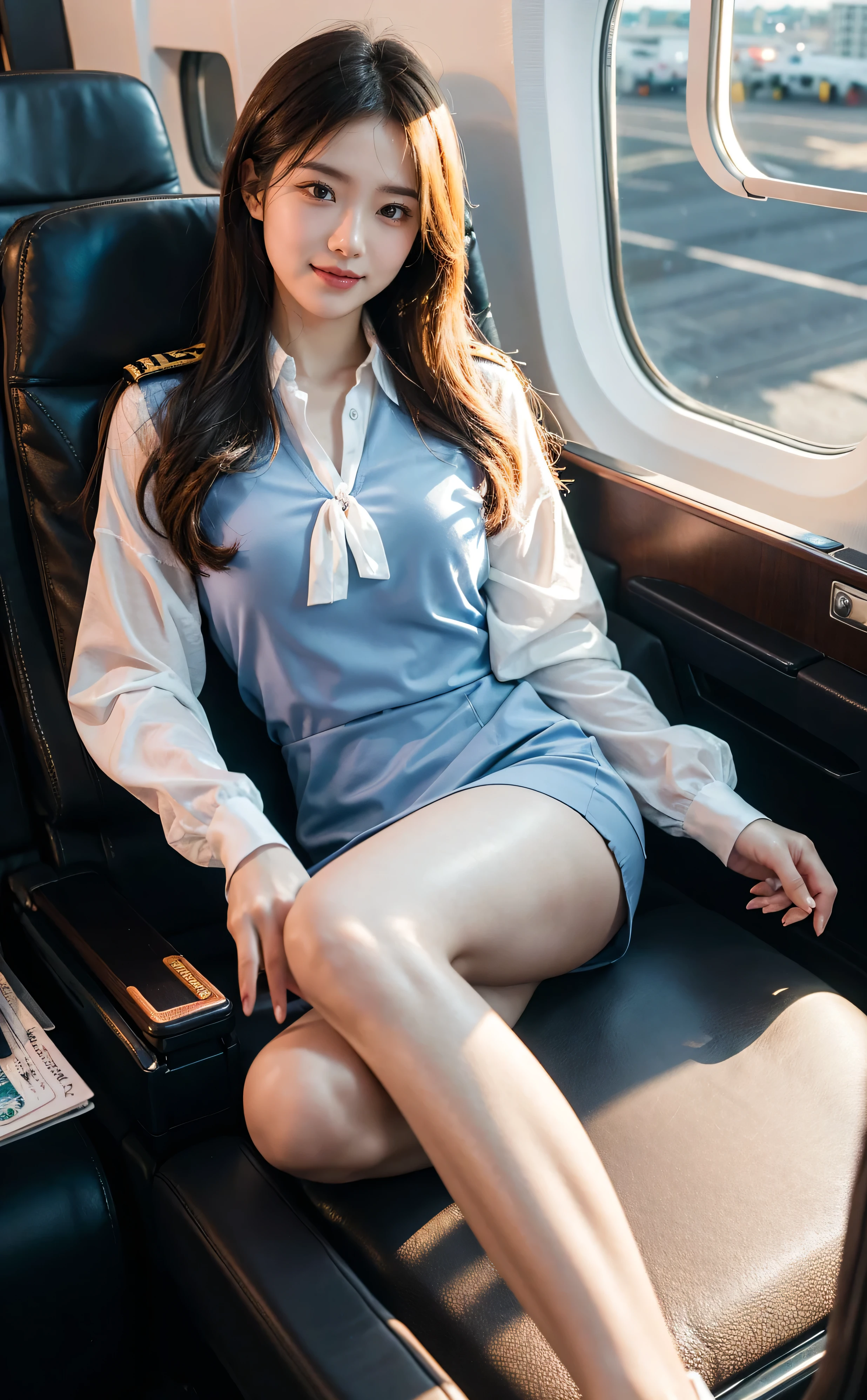 (masterpiece:1.3), (Highest quality:1.3), 8k, 超High resolution, 複雑なdetailedな, 非常にdetailedな, detailedな背景, Depth of written boundary, 超High resolution, RAW Photos, Sharp focus, perspective, (8k, Highest quality, masterpiece: 1.2), (Realistic, Realistic: 1.5), Beautiful Japanese woman, 25 years old, (((Thin thighs))), detailed: (非常にdetailedな: 1.3), (((stewardess costume))), (High resolution: 1.1), (((Airplane Passenger Passenger Passenger))), ((From below:1.45)), ahegao, ((Perfect beauty)), ((See-through lace underwear)), ((Camel Toe)), (((Hairstyle is a chignon))), ((((Leg spread)))), Watery eyes, (((Hair is up))), Wet tongue、