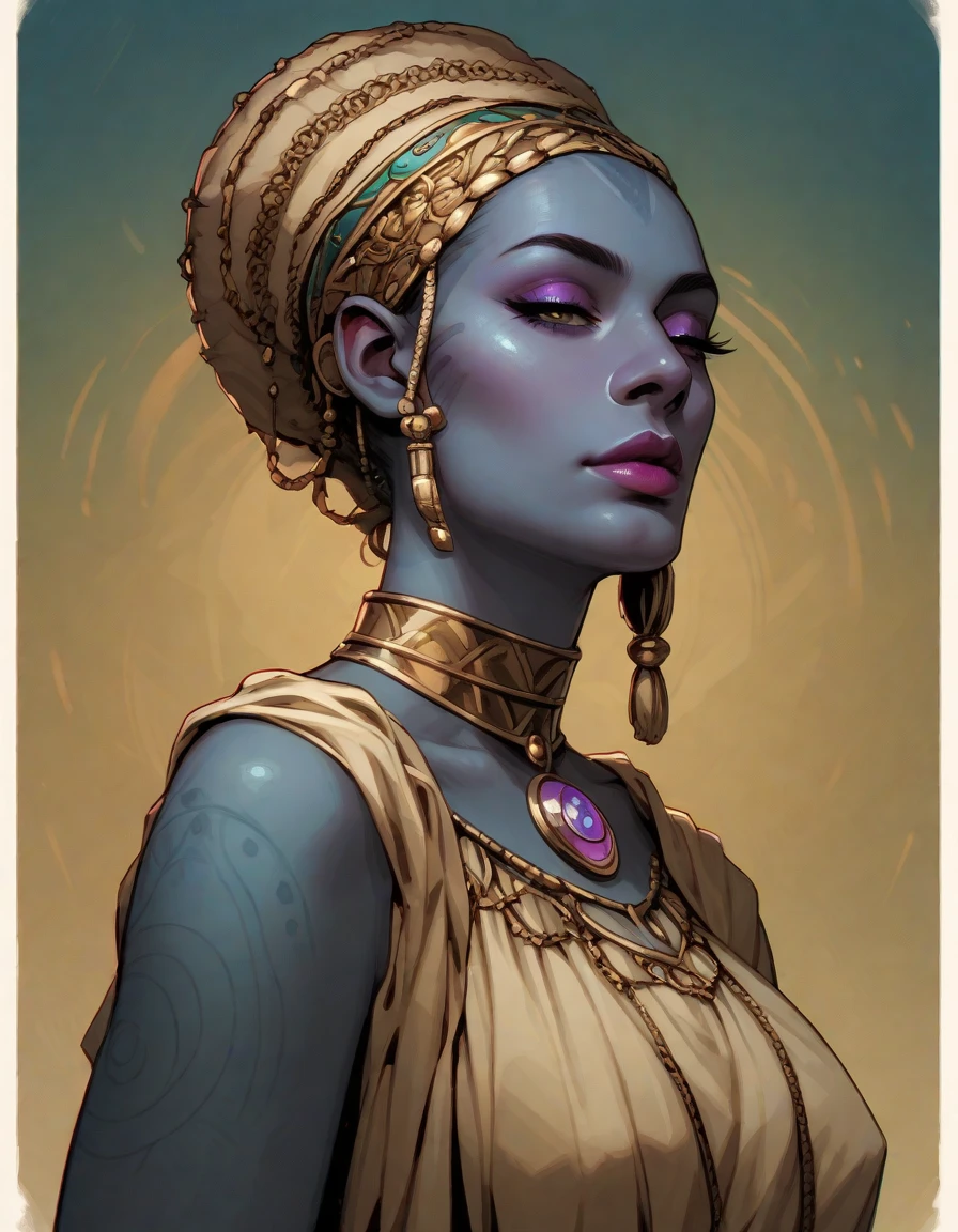 African goddess Yemanja, Coloring, The dominance of blue, Large of breast, perfect bodies, sketchbook, handpainted, darkly, bravery, realistic sketch, Rough sketch, A strong blend of dark colors and loose lines, Bold lines, Not paper, Turnover role table, half woman, full bodyesbian, African symbol, A symbol of water, Trash fish, dark themes, Beautiful, big breasts enchanting