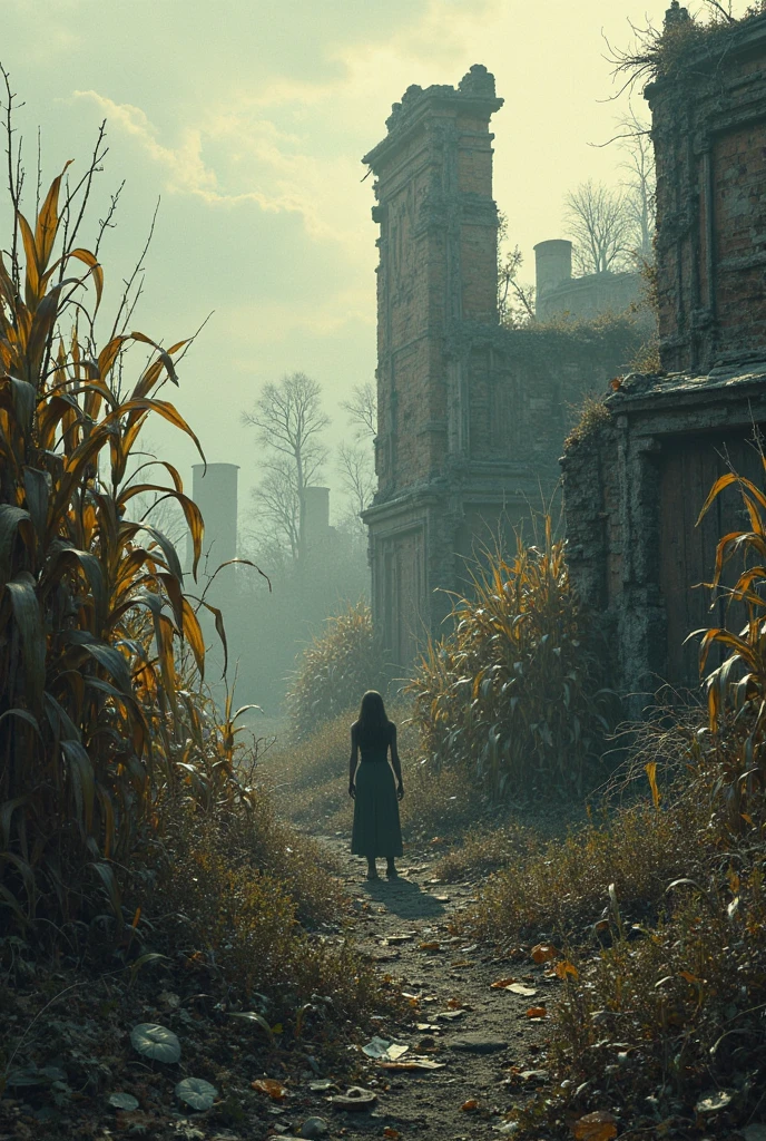 In this scene lies the ruins of a cornfie