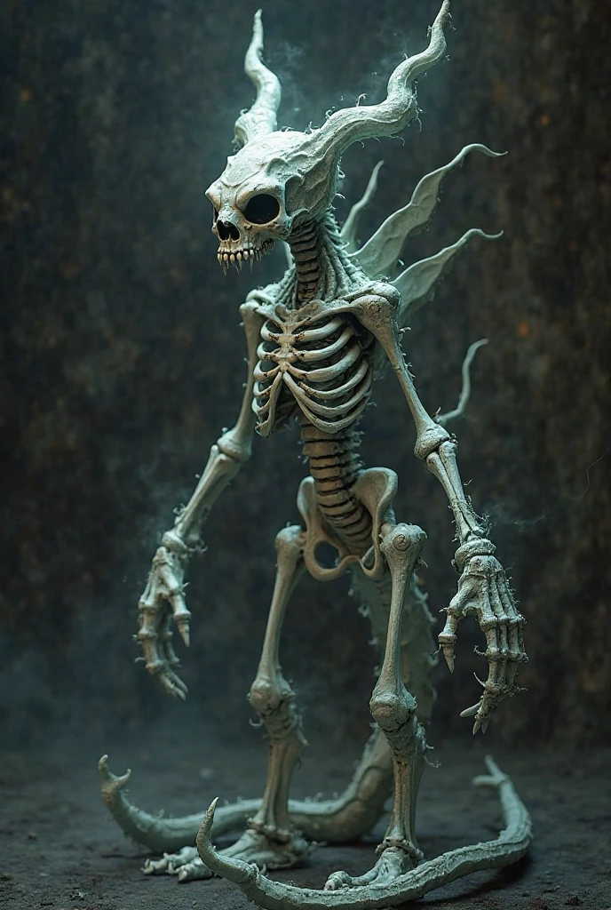Monstrous and ugly humanoid creature with a snake face and a completely skeletal, almost cadaverous body with greenish skin and a body full of disgusting scales and female breasts, no legs with just a scaly tail instead of legs, half dark academia, Estilo da DC Comics, Estilo da DC Comics