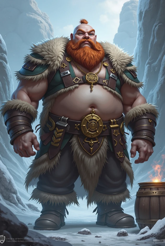 (Fat ginger viking man, sticker style, simple background)