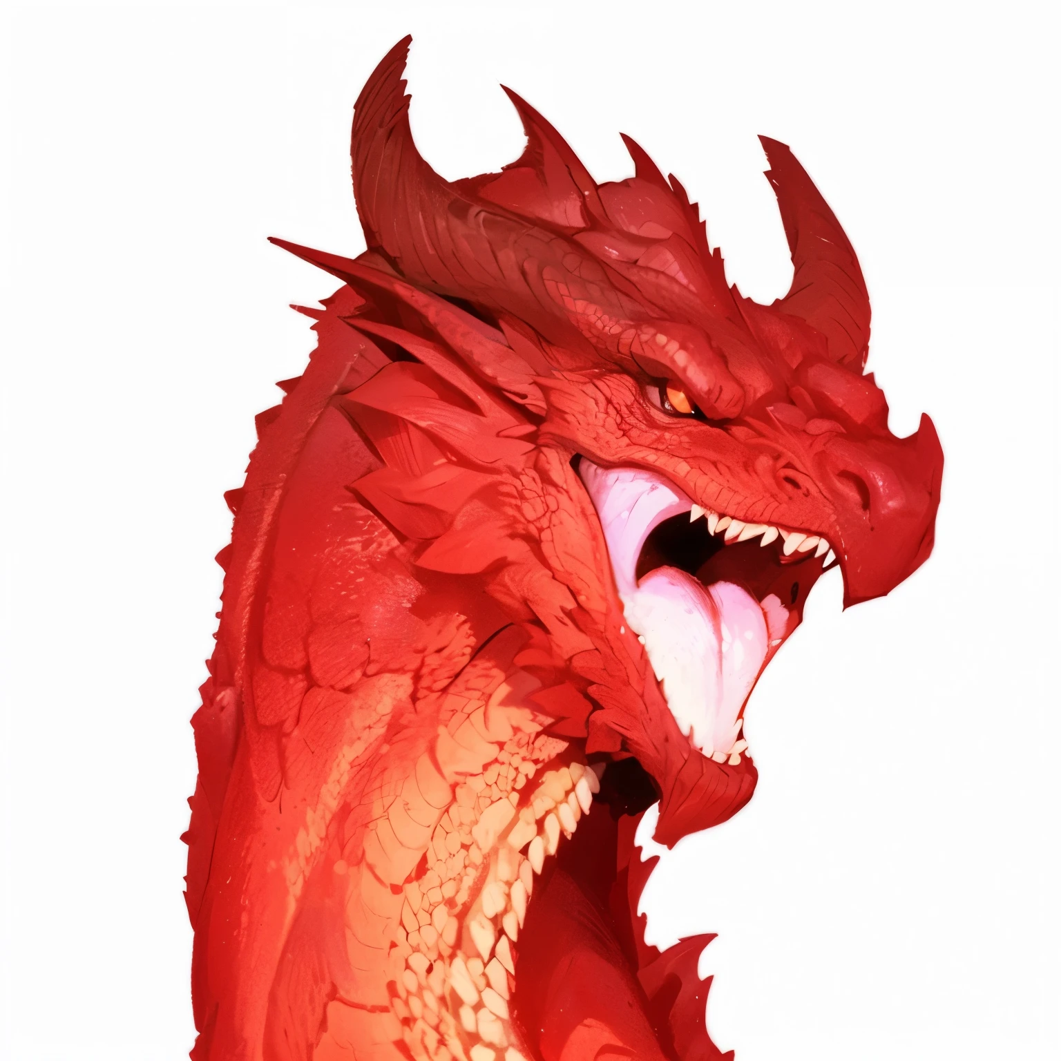 mstoconcept art, european and american cartoons, game character design, solo, dragon FACE, white BACKGROUND, monster, FULL BODY, STANDING,red dragon, fire breath, black horns, wings, dragon flying, (((detailed))), (((high resolution)))