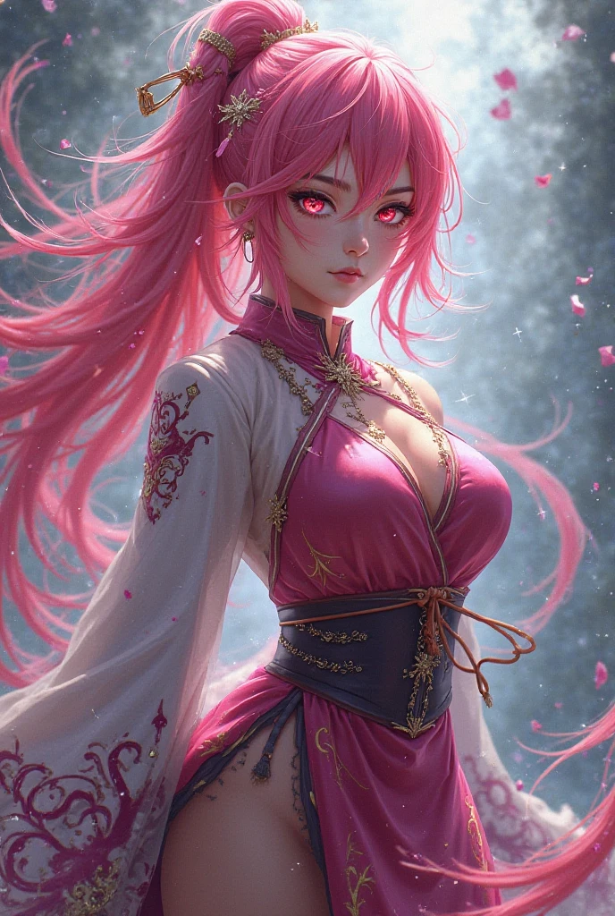 lamia from ancient Egypt,(((lamia,monster girl))),
(((pink_eyes:1.3,red_pupils)),intricate eyes,beautiful detailed eyes,symmetrical eyes,((((pink horns,pink scales,scaly ,scales ,scaly skin)))),(large :1.5),((((long pink hair,pink hair,colored inner hair)))),((((porcelain skin,pale skin,lustrouin:1.5,tanned skin,bright skin: 1.5,skin tanned,shiny skin,very shiny skin,shiny body)))),(spider lower abdomen,narrow waist,wide hip,bimbo body,ted legs,thick thighs,),(((detailed face))),
cute,slutty,sensual,seductive look,seductive,((erotic)),opulentuous,longingly,(((nsfw))),
((((maid headdress,maid,maid clothing, maid cloth)))),revealing clothing,show skin,cleavage,((underboob))ot,),((impenetrable and beautiful dragon scales:1.4,dragon scales)),(((intricate outfit,intricate clothes,embroidered outfit,ornate outfit,embroidered clothes,ornate clothes))),
(dynamic pose:1.0),embarrassed,(centered,scale to fit dimensions,Rule of thirds),
((snowy pink cherry forest:1.5,pink theme forest:1.5)),winter,scenery:1.25,((intricate scenery)),((snow forest background)),
(Glossy winter ornaments),highres,sharp focus,(ultra detailed,extremely detailed),(photorealistic artwork:1.37),(extremely detailed CG unity 8k wallpaper),(((vibrant colors,vibrant theme))),(intricate),(masterpiece),(best quality),artistic photography,(photography taken by sldr),(intricate background),perfect rendered face,perfect face details,realistic face,photo realistic,((intricate detail)),(((realism))),