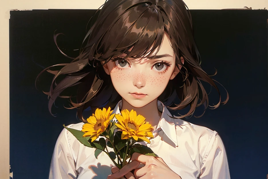 photorealistic, (hyperrealistic:1.2), beautiful, masterpiece, best quality, extremely detailed face, perfect lighting, large breasts, wide hips, (plump:0.5), (sneezing:1.4), sneeze, clothed, smelling flower, flower, outdoors, allergy, floating pollen, open mouth, closed eyes, tearing up, tongue, (saliva:0.5), tongue inside mouth, upper teeth,