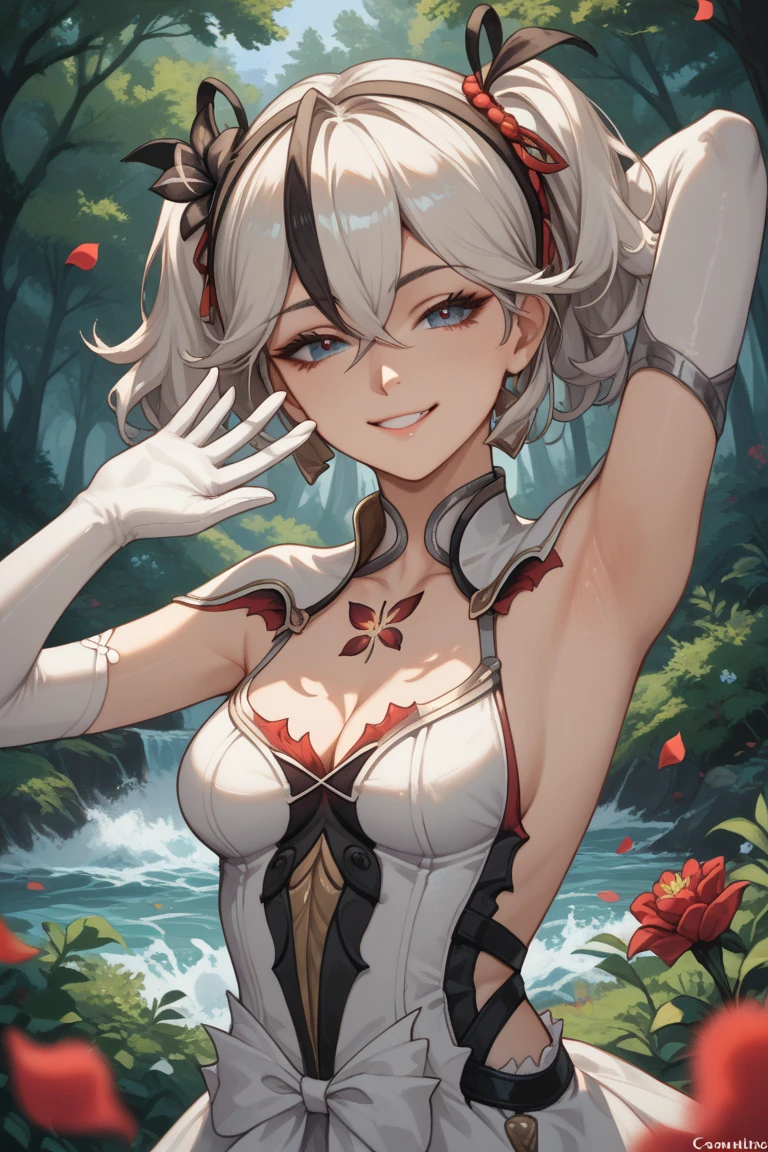Akuma no mi : Flower Flower no Mi.
Allows the user to create giant flowers on their body that are capable of shooting dangerous spikes in their direction. Flowers can also protect the wearer and others/objetos.
Maximum level of creative power that can be used with flowers, since a flower is very abstract.