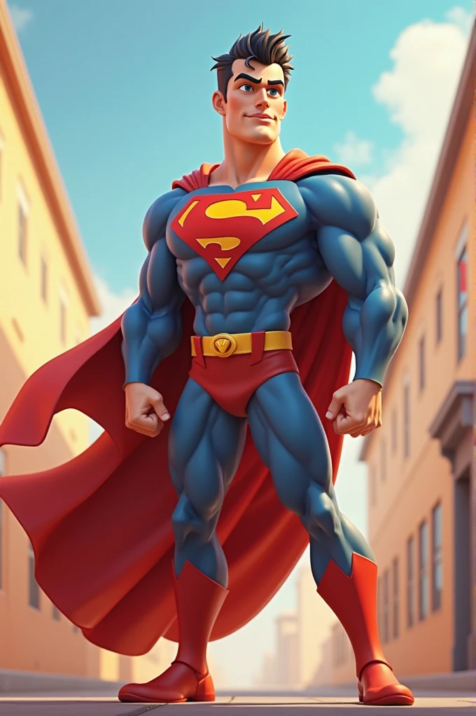 Superman full body cartoon character