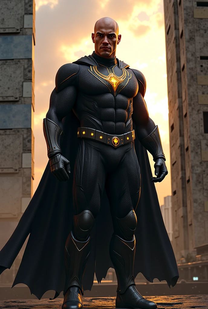 A powerful Black Hispanic male superhero, detailed muscular physique, elemental powers, ghosting through the sky, dramatic lighting, cinematic perspective, epic sci-fi, hyper-realistic, 8K, HDR, cinematic composition, ultra-detailed, vibrant colors, volumetric lighting, moody atmosphere, heroic pose, dramatic shadows, dynamic movement, intricate costume design, intricate details, photorealistic