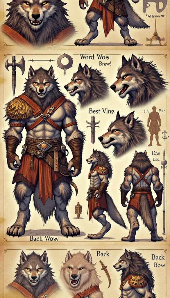 Upload to e621, (by hioshiru and kenket and dimwitdog, Michael & Inessa Garmash, Ruan Jia, Pino Daeni, Chunie), solo, anthro, (1 male guara wolf), (reference sheet, no background, simple background), (green eyes wolf), (tail), handsome, male standing, (shaded), (detailed eyes):1.2, (full body portrait, frontal view)), (((brown))), ((legs black)), hard fur transition, green details lines, no clothes, nude