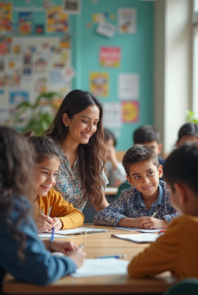 A Nasa indigenous community teacher doing good things with her students at the Santa Rita Educational Center