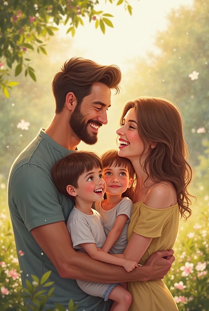 As long as we’re together, we’re as happy as can be!
Kids family.
Cartoons.