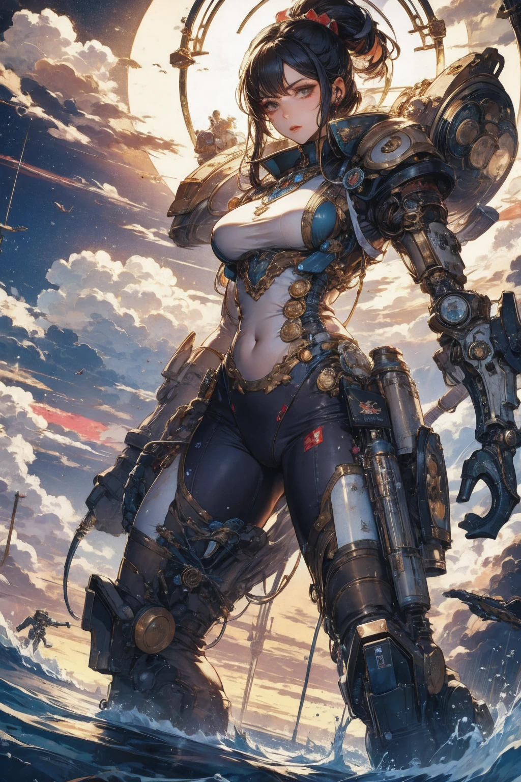 (((Cutesexybutts,steampunk clothes, very marked cameltoe, very marked tits under the bikini, pezon muy marcado en punta)),Bedroom, lying down, silver hair, solo, navel, girl, open clothes, see through the bikini, micro bikini, blush, angry face, protruding areola, (dark skin: 1.1), huge breasts, POV, wet neckline, (thick thighs), 4k hd, ultra realistic, perfect body, perfect lips, perfect nose, perfect eyes, Nice belly deatied, see through clothes, legs open, looking at the viwer. --auto