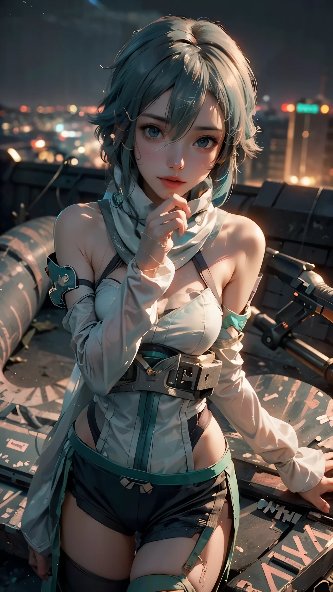 (((front focus))), (((background Blurry))), Bokeh, lens flare, ((((((more Front Focused))))))!!!!!!, 1girl Exposed, 1girl Focused