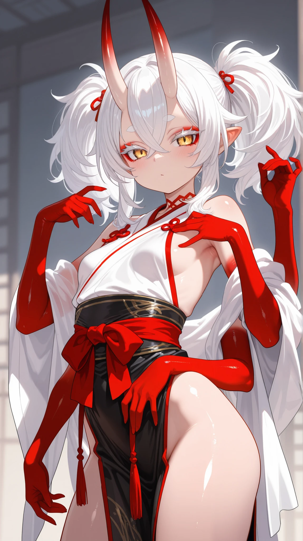 masterpiece, Highest quality, High resolution, Myolin Remblanc, Asticasia , alone, Long Hair, Grey Eyes, Grey Hair, Ahoge, bangs, Hair between the eyes, 、 Floating Hair, Medium , Embarrassing、blush、