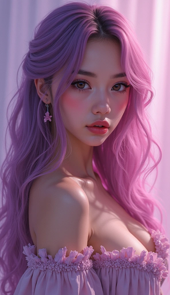 1 20 year old girl, 1 Goddess Athena, Pink purple silk lace without dress Fully approached for sex undress her clothes The beautiful and flawless face of the Hanfu goddess, Beautifully yellow nightgown, Slim sequin pajamas，Decorated with lots of sexy black lace details, 1 beautiful naked bodycloth half veil, The legend of the female saint, female saint icon, Beautiful goddess style glitter, dark and mysterious version, red lips, plump red lips, don&#39;t smile, mouth closed, Beautifully and beautiful pino detailing, Beautifully and beautiful lip detail, , (pure and flawless face: 1.9), female body, round chest, big round breasts, Phoenix Brooch, Changping bangs, (7 colors rainbow hair: 1.9), Flower sticker tattoo on forehead, Beautiful clear face and well-proportioned eyes, (transparent eyes: 1.8), (Big round eyes and makeup, Sexy wet eye makeup, Very beautiful and detailed hair and makeup, long and Beautifully blonde hair, Beautifully, body image: 1.8), number: and vivid, (stars that make up the sky: 1.7), (The heavenly sky and the imaginary gate of time and space: 1.8), fictional art, original photo, hanfu photos, best photos, high resolution, best quality, best photos, Best goddess quality, 8k female, Super 8 Single Saint Portrait, The most realistic color scheme, masterpiece, Best Beauty Brands, best hair jewelry, Brand real photos, dark studio, Frame light, two-tone lighting, (rose white skin: 1.4), (High skin detail: 1.1), 8K Ultra HD, SLR camera, soft light, 8k, high quality, confess, Smooth and sharp volume, 10 times more pixels, sexy goddess, sexy goddess, (background space: 1.8), (The most beautiful aurora eye: 1.7), beautiful eyes, Aurora is as beautiful as flowers, (Beautiful single girl: 1.8), (more details:0.8),