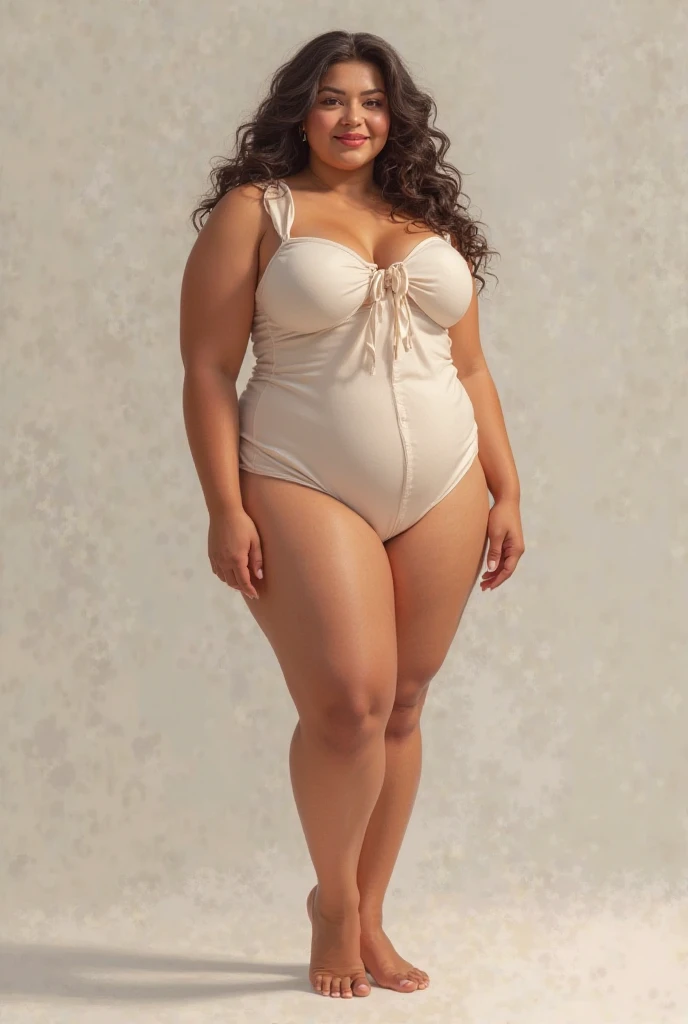 European woman, curvy body, short flower dress, wearing black flats, sitting crossed legs, bare legs, entire figure, no background, show entire figure