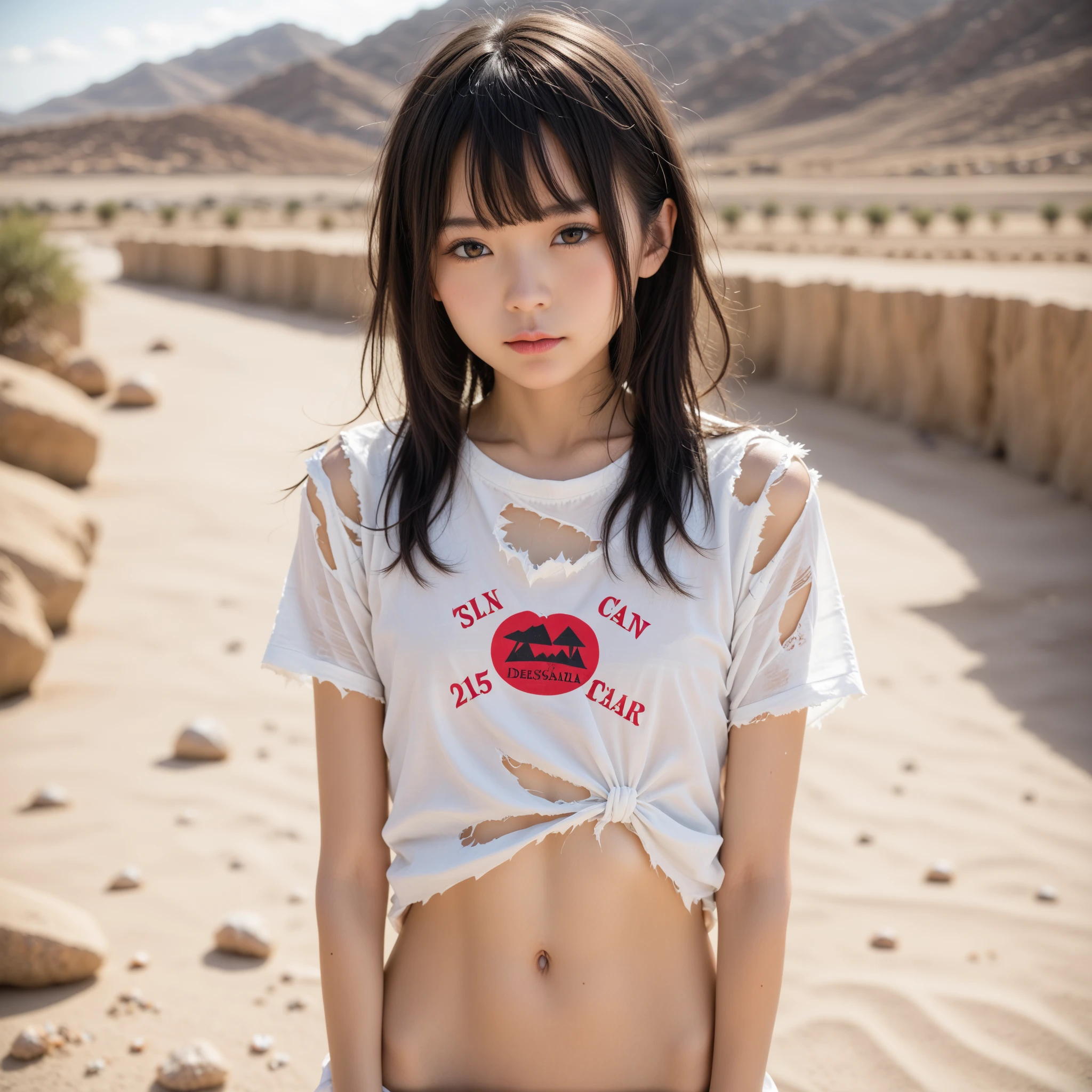 8k,highest quality, Tabletop, Ultra-detailed, 超A high resolution, Realistic, RAW Photos, Absurd, The absolute solution, One Girl, alone,Above the knee shot, View your viewers,Young and beautiful woman in Japan, Super cute face, Attractive person, Large Breasts , Long Bob Hair ,smile,(mini skirt, Graphic T-shirts, Belly button exposed,Combat Boots:1.3),Beautiful Eyes ,the wind is strong, Posing in a crowded street, Glossy Lips, Double eyelids on both eyes, Natural Makeup, Long eyelashes, 光沢のある滑らかなライトブラウンのLong Bob Hair, Asymmetrical bangs, Shiny skin, Center image, High resolution, Attention to detail, Detailed hairstyle, Detailed face, Great cinema lighting, Octane Rendering, Vibrant, Ultra-realistic, Perfect limbs, Perfect Anatomy