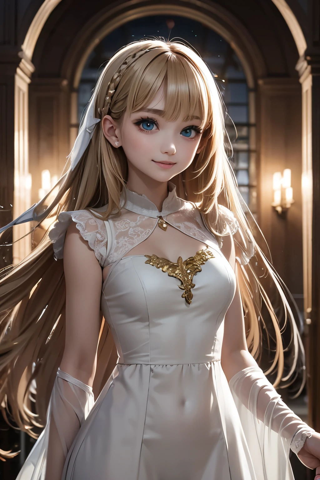 Highest Resolution,Highest quality,1People Girls,beautiful girl,Full body close-up,The body is frontal,looking at the camera,Standing posture,Crying face,Tears,Stringy saliva,Open your mouth,Sticking out tongue,Saliva,Tears overflow,Dripping a lot of saliva,Drooling,In a dress at church at night,Wedding dress,