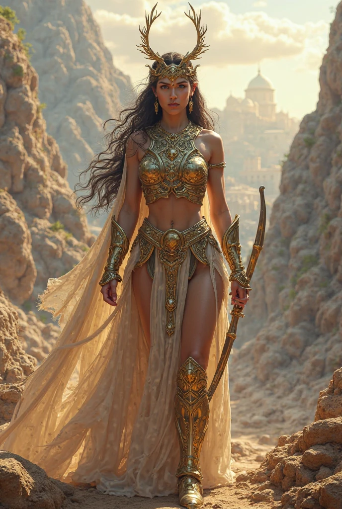 high details, best quality, 8k, [ultra detailed], masterpiece, best quality, (extremely detailed), dynamic angle, ultra wide shot, RAW, photorealistic, fantasy art, dnd art, rpg art, realistic art, a wide angle picture of a female human (1.4 intricate details, Masterpiece, best quality) druid (1.4 intricate details, Masterpiece, best quality) and flying eagle (1.4 intricate details, Masterpiece, best quality), cleric of nature, priest of nature, full body, [[anatomically correct]]. dynamic position (1.5 intricate details, Masterpiece, best quality) flying gold eagle (1.6 intricate details, Masterpiece, best quality) in desert background (1.5 intricate details, Masterpiece, best quality), a female wearing leather clothes, desert clothing, holy symbol (1.4 intricate details, Masterpiece, best quality), leather boots, thick hair, long hair, dark hair, tan skin intense eyes, desert background (intense details), an oasis in the background (1.4 intricate details, Masterpiece, best quality), dawn light, (1.4 intricate details, Masterpiece, best quality), high details, best quality, highres, ultra wide angle