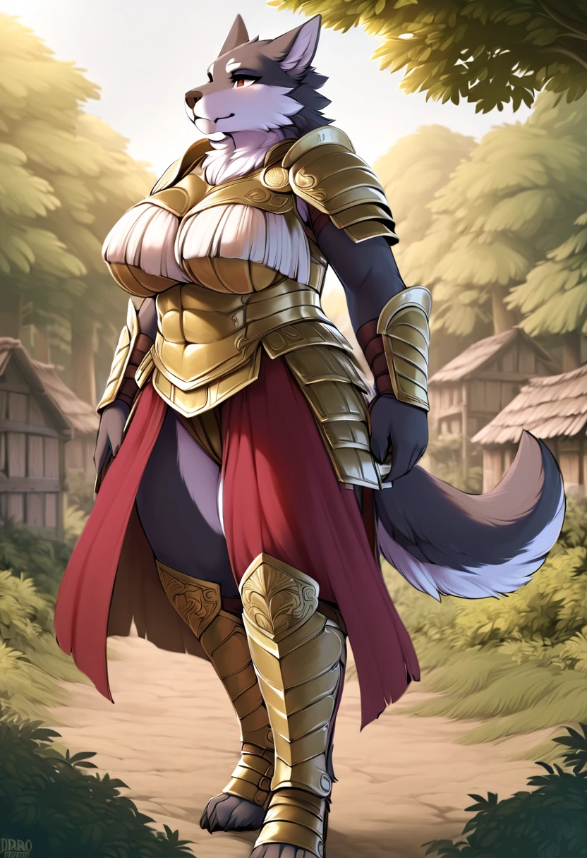 one woman, kitsune girl, kitsune ears, 9 tails, vivid green hair, strong, firm body, thick thighs, big breasts, muscular arms, cyan armor, sfw, sexy, full body, masterpiece, highly detailed, shiny armor, latex, tall women, busty