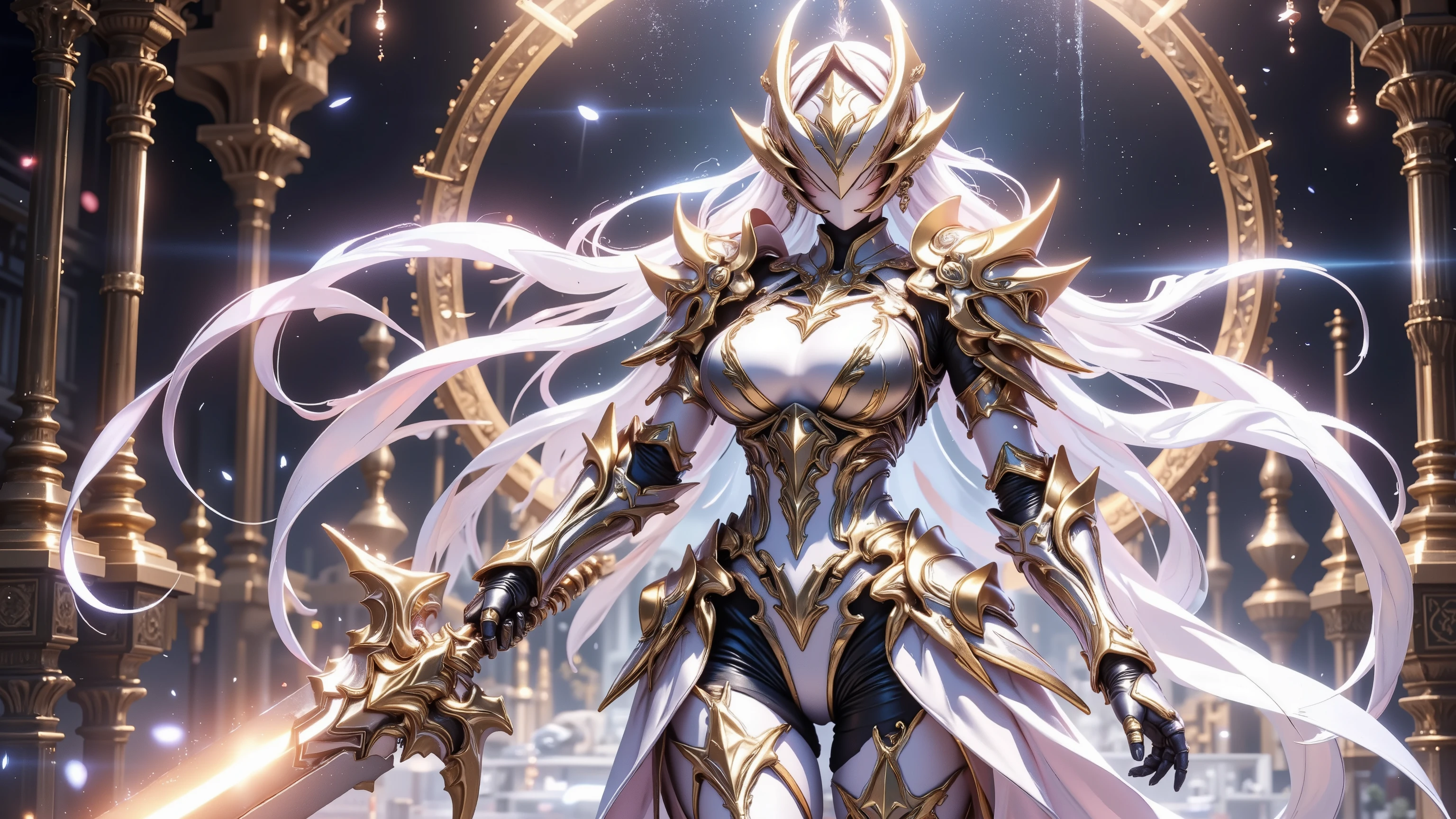 ((Highest quality)),( Ultra High Definition ),(very well detailed),( detailed description),(( best CG )),(masterpiece), Ultra Detailed Art ,Amazing Painted Art,(Art with delicate details:1.5), Female Knight:1.5, latex leotard armor:1.5, Exquisite and intricate embroidery:1.5, Garter Belt Leg Armor:1.4, (Long Two Side Up:1.4), ribbon headband , flame ring, Rapier,