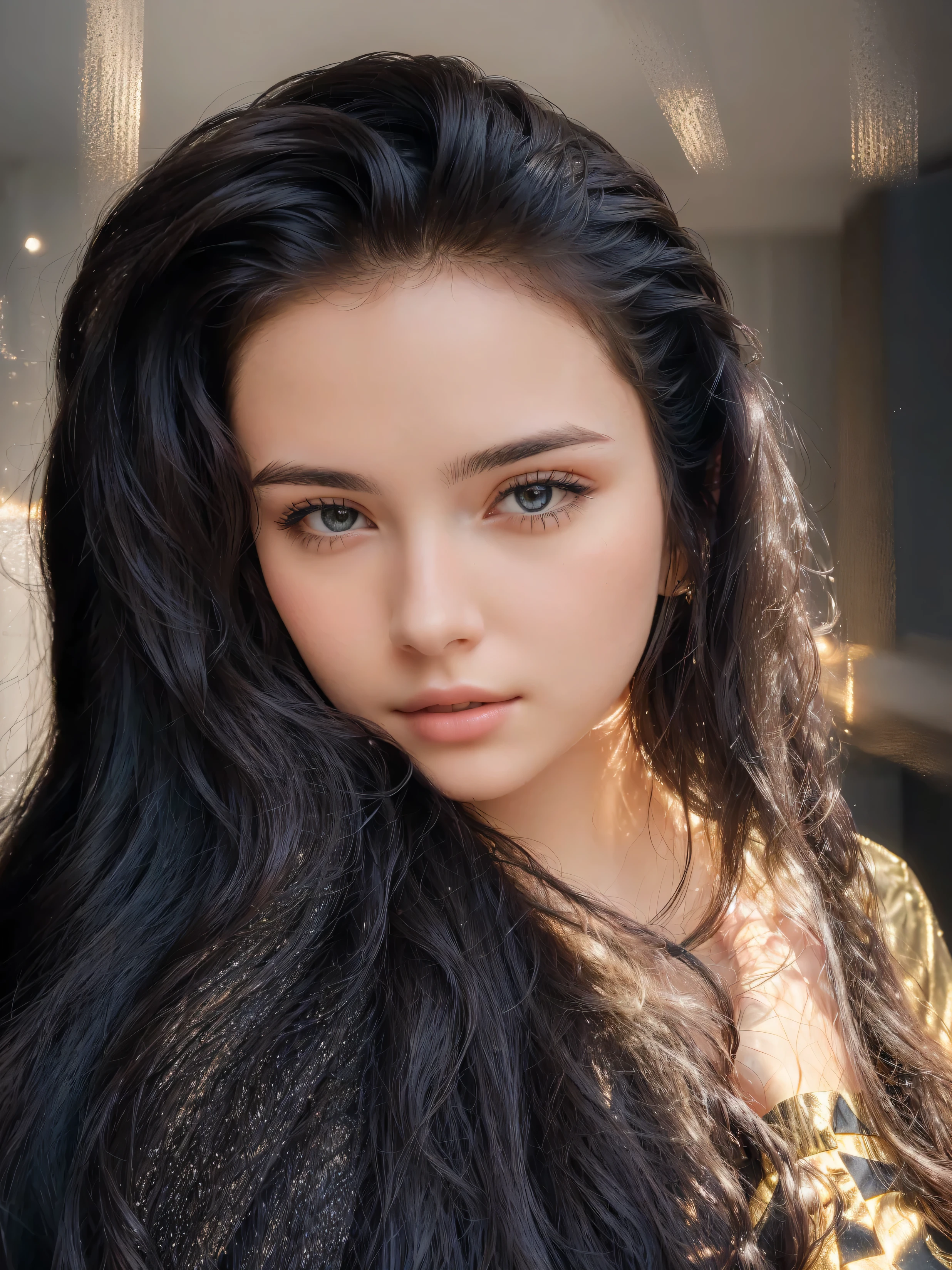 girl with wavy hair , photographic photo, extreme quality , maximum detail, highest quality, Masterpiece , 8k, detailed hair