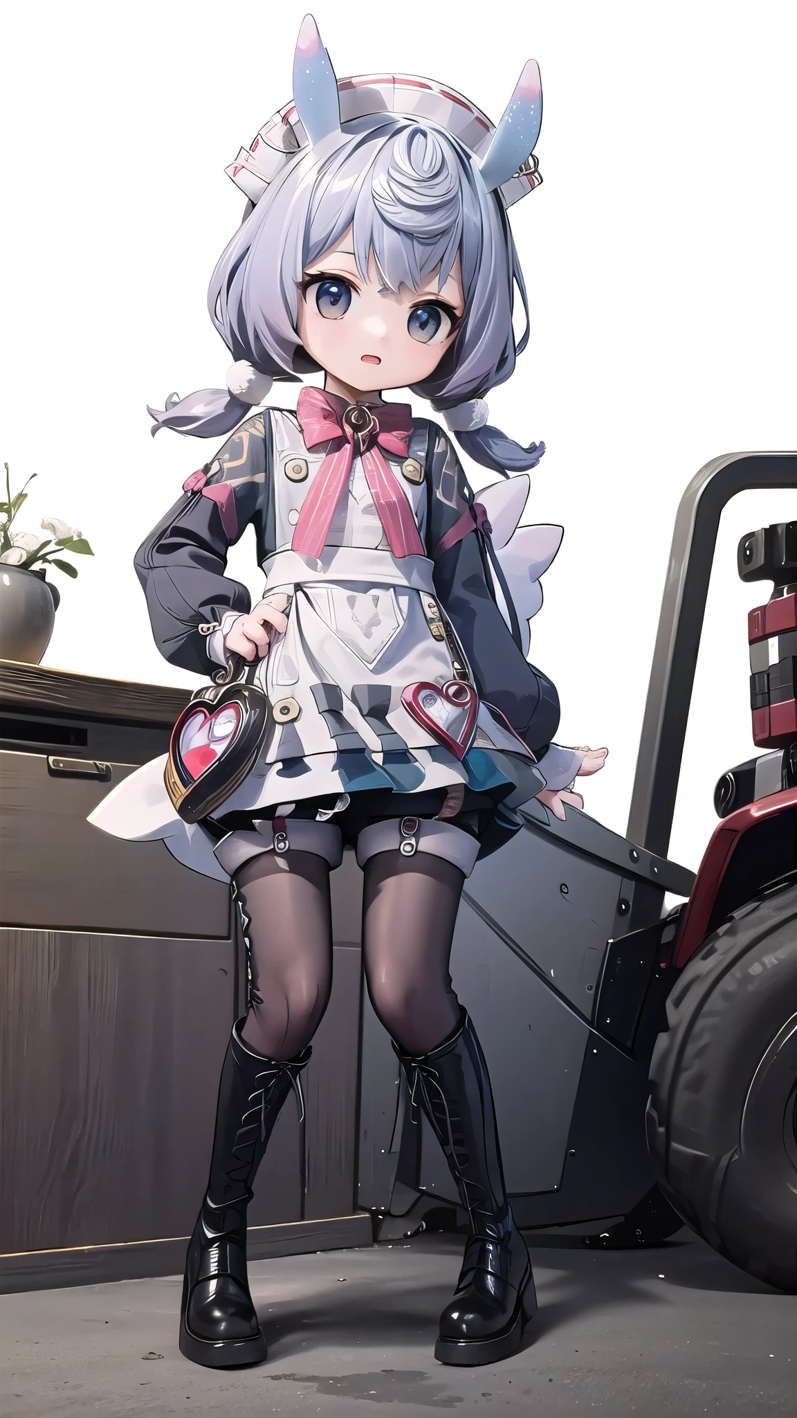 is best，（Kawaii：1.1），（charming），（high resolution：1.2），Extremely Ridiculous Resource ：1.3， very beautiful illustration ， 1girl ,,white_pantyhose, thighhighs_under_boots,Leg_garter,leather,tight,lace-up_boots,fingering,maid,embarrass,hands_on _lap ,playground,
