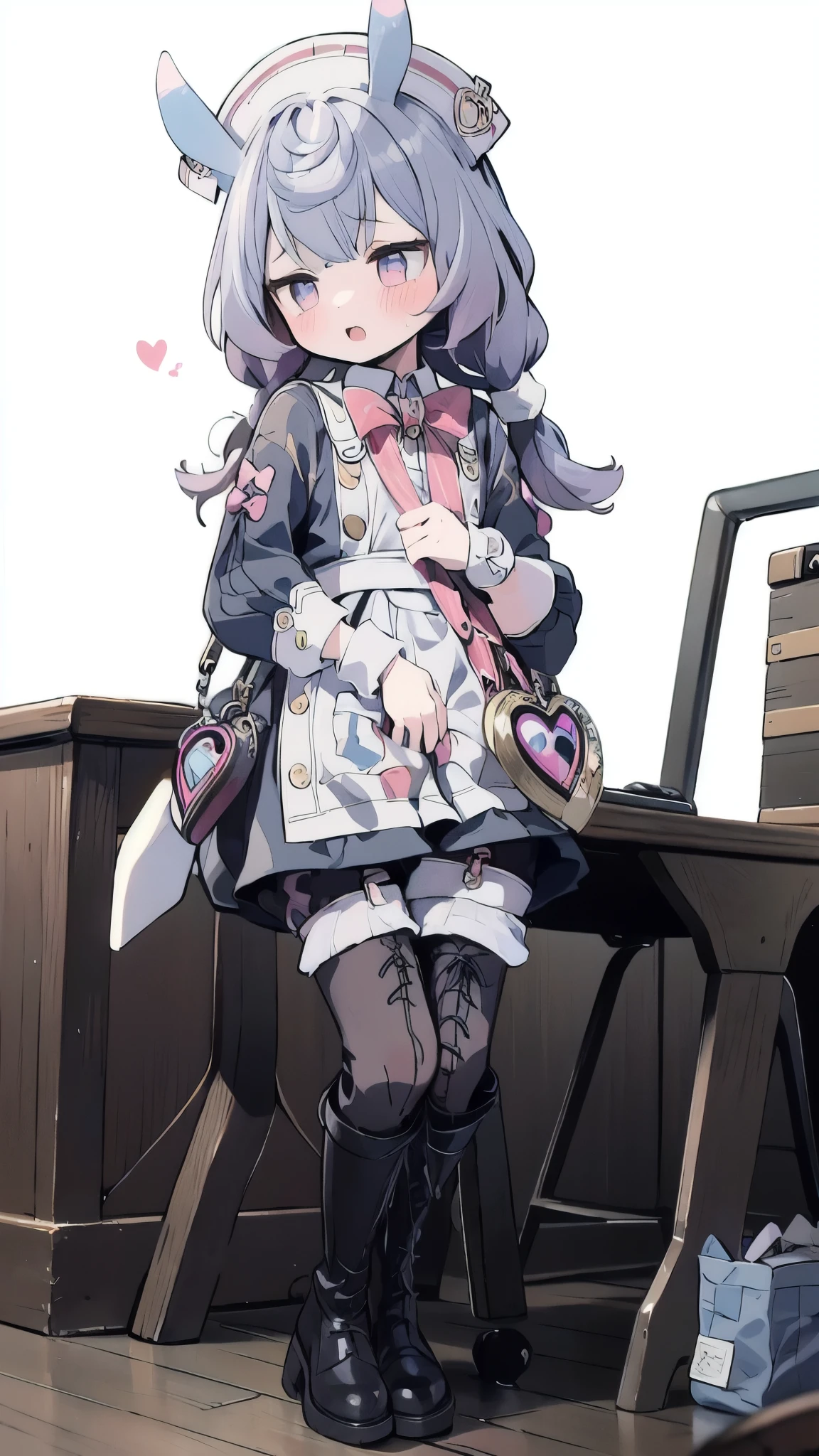 is best,(Kawaii:1.1),(charming),(high resolution:1.2),Extremely Ridiculous Resource :1.3, very beautiful illustration , 1girl ,loli,white_pantyhose, thighhighs_under_boots,Leg_garter,leather,tight,lace-up_boots,fingering,maid,embarrass,hands_on _lap ,playground,peeing
wetting self
desperation