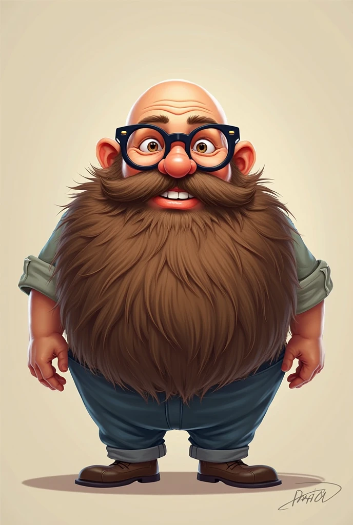 a blob fish with a face of a man, with glasses and a beard, and he's bald