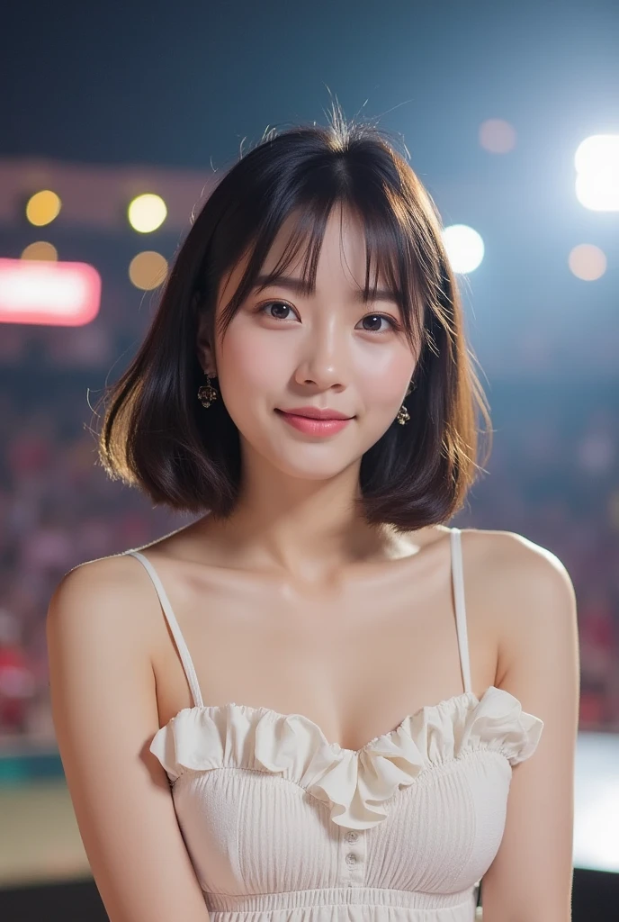 (((32K,very high resolution, high detail, Highly accurate,傑作girl1:1.5))),RAW photo & realistic atmosphere,beautiful dark blue eyes,detailed mouth,glossy lips,thin eyebrows,Soft white skin that shines in every detail,,fine eyes、Her deep blue eyes are so beautiful,detailed lips、very beautiful face,very well-shaped face、lifelike face,glossy beautiful lips,beautiful eyebrows,infinite reality,best design,(Insanely cute Japan 16-year-old high school girl,,Beautifully shaped breasts,とても可愛い美girlです,girl,healthy body,outstanding style:1.5),best natural makeup,Japanese ID,korean idol,Young sensual idol,Moist eyes,Dark Beautiful Deep Eyes,beautiful butt,美しいfeet,,camel'feet,:1.3),ultra high resolution、,natural and realistic face,Backlight,Her pure eyes are too cute,(((photorealism,Take a full body photo))),,reality live action,(Fashionable earrings,,necklace,bracelet,gyuru,shiny nail art、red floral sexy panties、red floral sexy bra,light brown hair,short hair,Ear Hair,alone,smile a little,Full body Esbian,Show full-body fashion,bend forward, Only beauty young cute 15 year old girl,A rather petite and very cute 15-year-old girl:1.7),Night in Shibuya