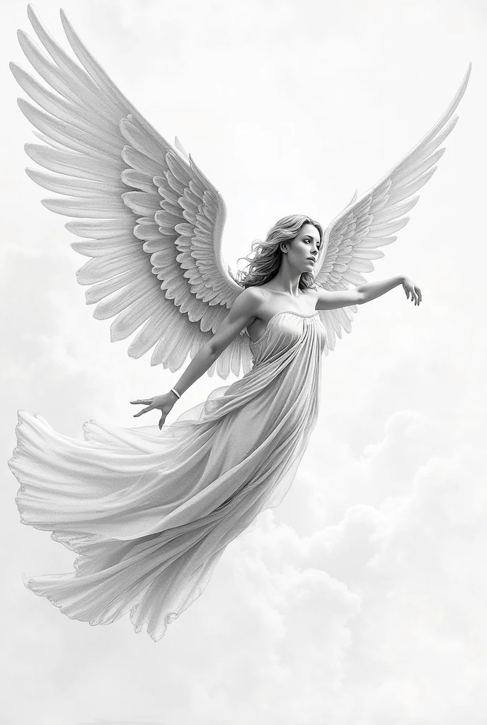 an angel flying over a woman, old testament angel, angelical, angel, possibly an angel, an angel, biblically acurate angel, biblical accurate angel, angel-themed, biblically accurate angel, winged human, seraphim, wide angel, biblically accurate angels, winged, lithoraph engraving, angel spirit guide, of beautiful angel