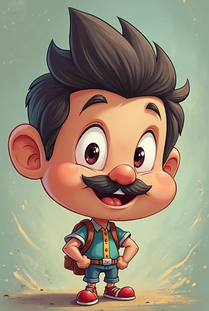 muka cowok ganteng ber stayls cartoon