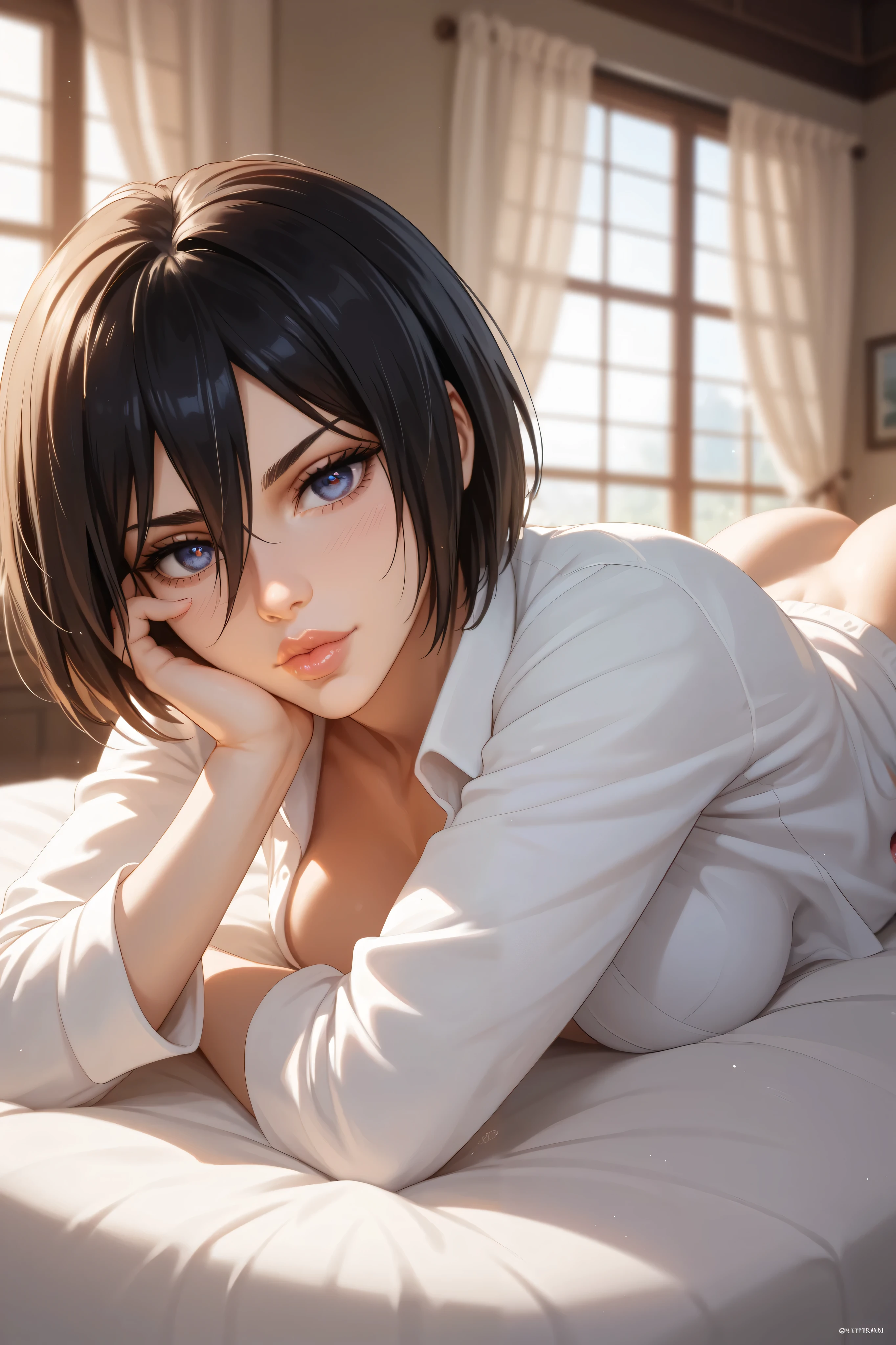 Naked Young 15 Year Old Girls,Short black hair,Western Sheriff,Belt with holster on waist,Western Boots,Watch on wrist,Being drunk,sad,indoor,Above the knee shot,Lying in bed,Ultra-high resolution,16K