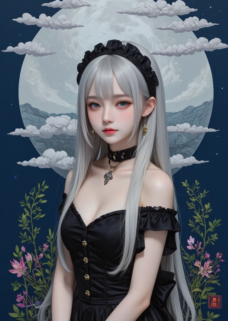 sfw, official art, unity 8k wallpaper, ultra detailed, beautiful and aesthetic, masterpiece, best quality, realistic, (1girl:1.3), young, cute, <lora:vtuberNakiriAyame_v5:0.7>, horns, blush, long hair, white hair, streaked hair, red eyes, hair bow, topknot, mole under eye, pregnant, small belly, botanical garden, smile, short dress, criss-cross dress, sakura tree, *_dress
