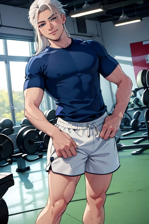 masterpiece, best quality, face, natural eyes, 1man, european, big feet, black socks, large bulge, long legs, looking at viewer, 30 years old, muscled and mature, short haircut, a swimmer standing by the swimming pool, indoor swimming pool, open chest, naked, flush, organism, face covered with white fluids, sweating, tight cloth, erecting,