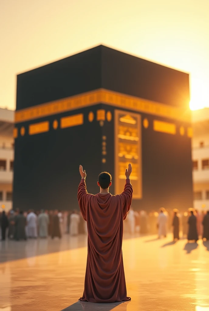  Hindu Lord Sri Krishna in  Makkah and praying with Muslims by raising his 
hands towards  the holy kabbah       