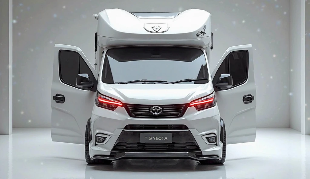 3D render of a heavily modified (2026 Toyota Camper Motorhome - SeaArt AI