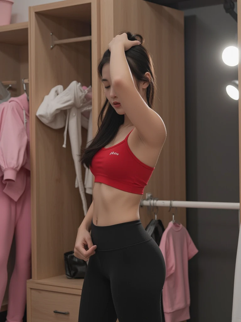 Jennie Kim with a white sodden gym outfit, wet white shirt, realistic, 4k realistic, soft lighting, detailed, Full hd reali