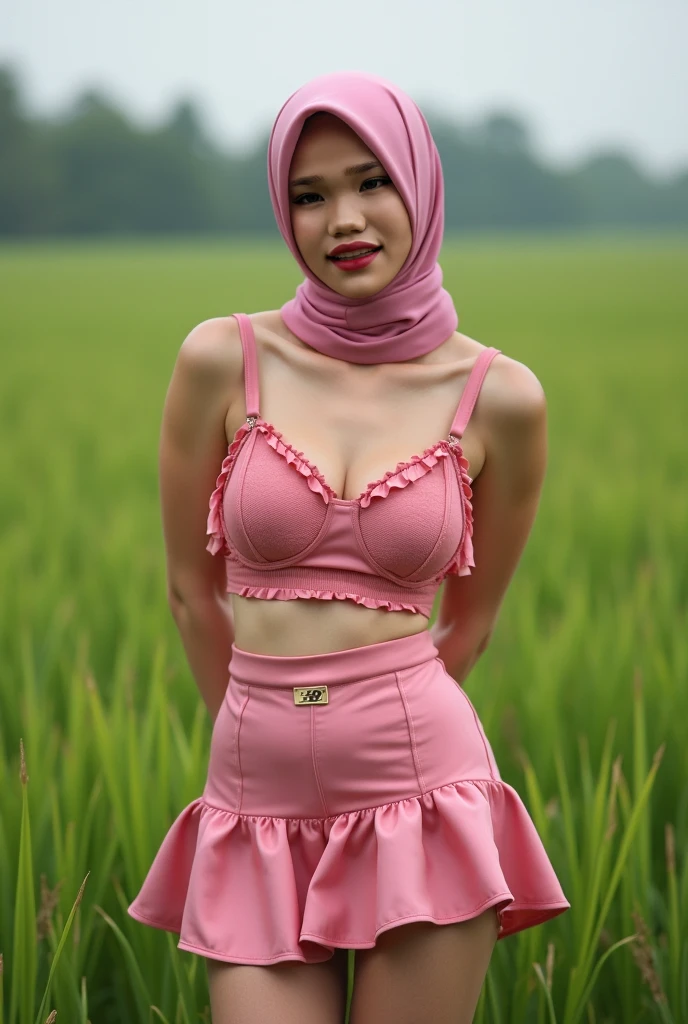 Medium body portrait, Bodybuilder Naked, (((HIJAB MALAY GIRL))), masutepiece, High quality, UHD 32K, Realistic face, Realistic skin feeling , A Japanese Lady, , , Very cute and baby-like face, (((FLAT CHEST))), (MATRIX WORLD), ((look In front at the camera and SADNESS)), (((GREEN FLUORESCENT))), (((CUTE GIRL))), ((YELLOW LIPS)), ((wering strapless pastel)) little Bodybuilder, ((flat chest:1.5)), (((sunglasses)))