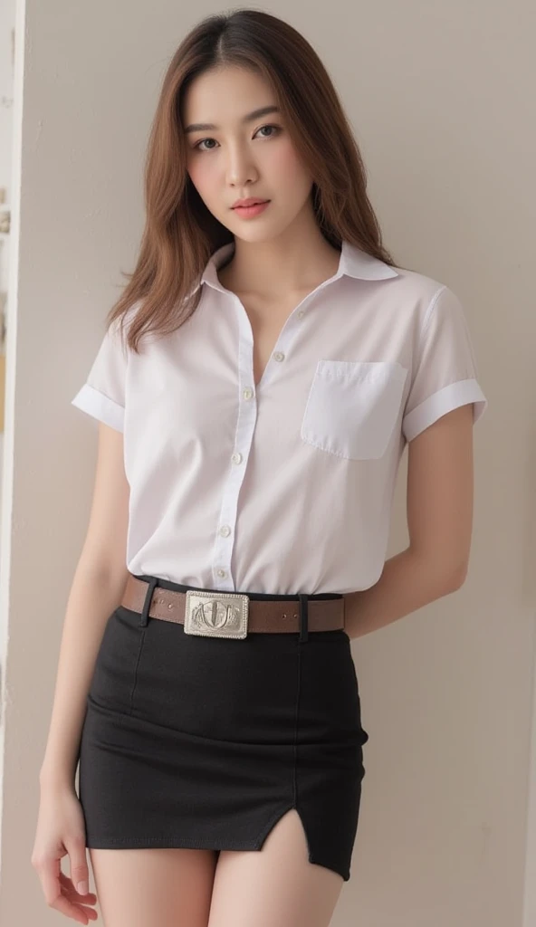 ((top-quality、8K、​masterpiece:1.3)),Clear, Fine-grained skin、Beautiful clear eyes、Japanese high school students、japanese hight school uniform、‎Classroom、Blonde Shorthair、Active Actions、