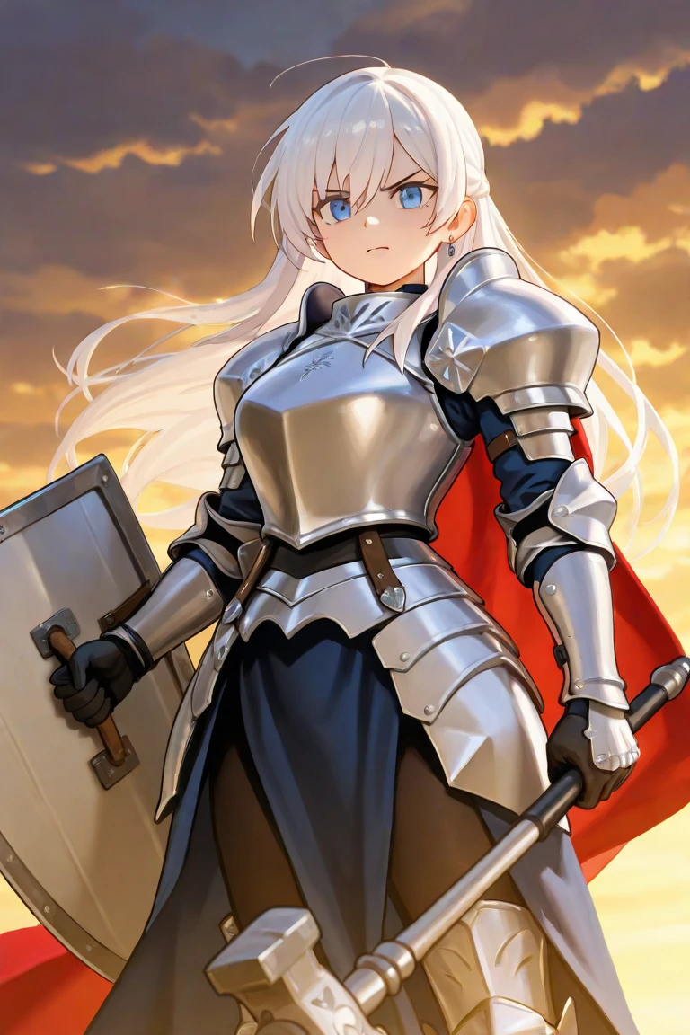 female knight armor mini skirt Panty shot White underwear battlefield
