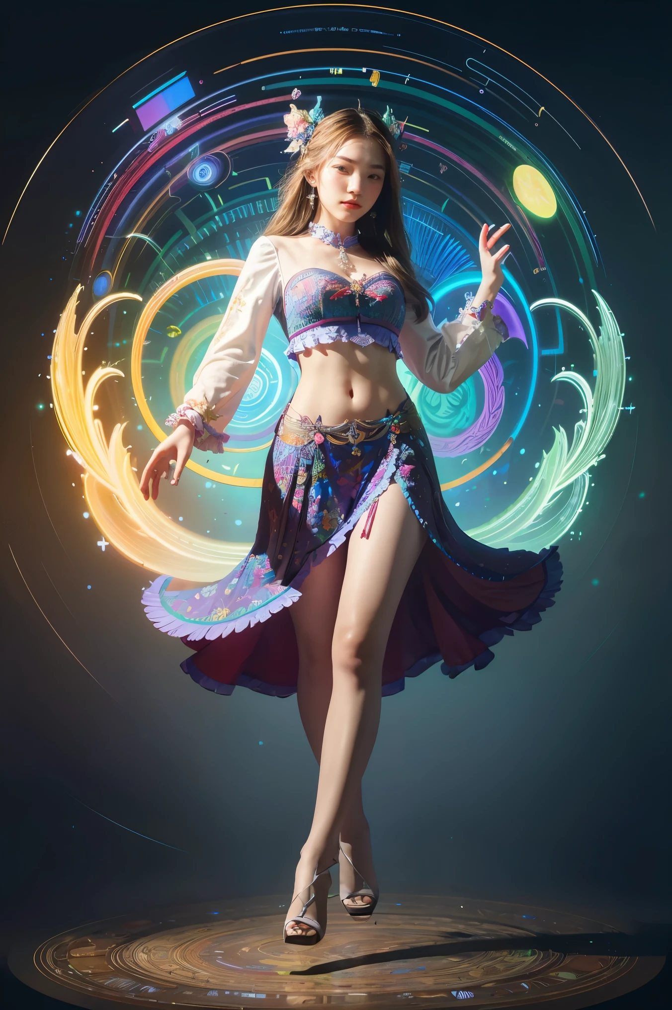 an extremely psychedelic portrait of a healer, surreal, LSD, face, detailed, intricate, elegant, agile, highly detailed, digital painting, art station, concept art, smooth, sharp focus, illustration, 1girl, full body