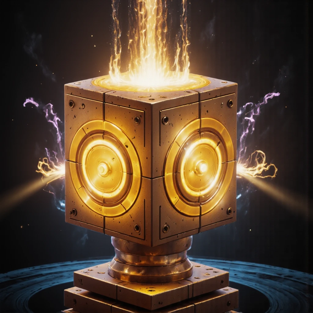 Make the cube more in the design aswell, but add gold color, blum and magic inside