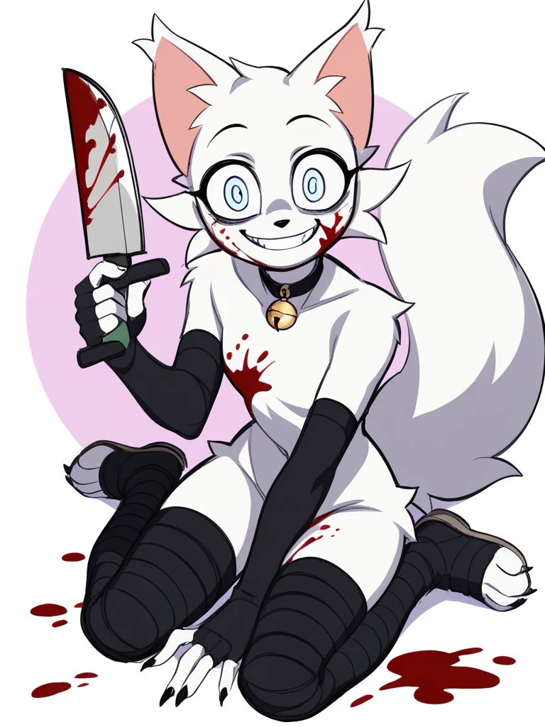 By personalami. forest. Furry cat naked. pluck out an eye. bloody. bleeding
