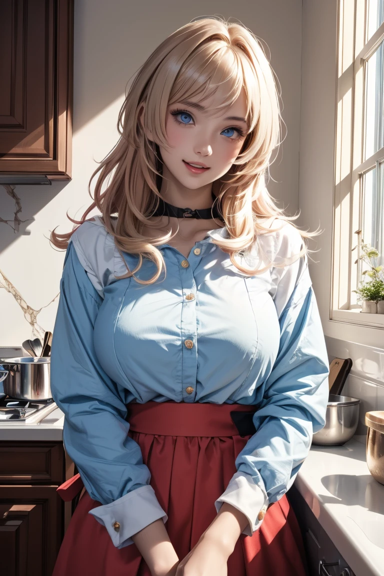 (UHD, retina, masterpiece, ccurate, anatomically correct, textured skin, super detail, high details, high quality, best quality, highres, 1080P, HD, 4K, 8k, 16k), (beautiful detailed eyes, beautiful detailed lips, extremely detailed eyes and face), studio lighting, physically-based rendering, vivid colors, (big tits, super big tits, super extra big tits, glamorous body), (naked apron with frills:1.2), (portrait, shiny hair, shiny skin), (bokeh), (tilt your head to the side:1.5), eye reflection, (blush, parted lips, from below:1.5),
