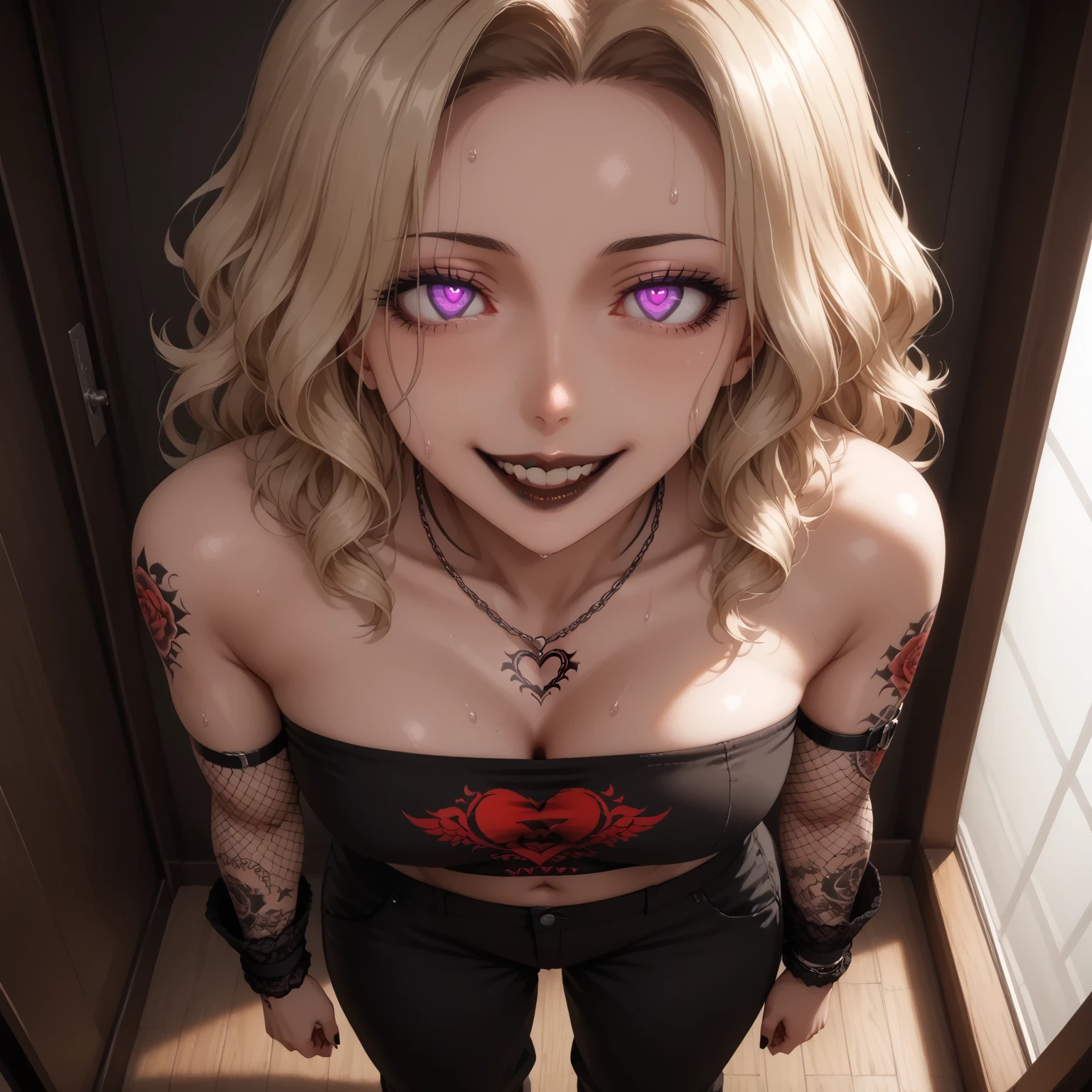 a close up of a woman in a bikini top with a cell phone, holy cyborg necromancer girl, anime character; full body art, shalltear from overlord, cyborg - girl with silver hair, perfect anime cyborg woman, portrait of a cyborg queen, ahegao, beautiful cyborg priestess, biomechanical oppai, afrofuturism anime