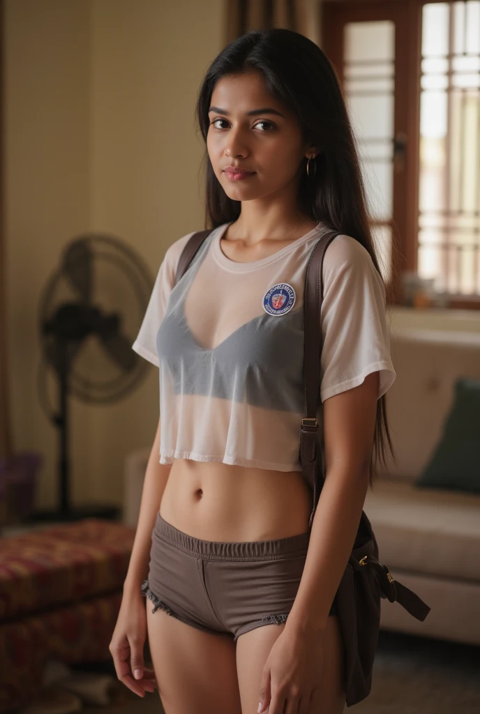 Indian girl, attractive, full body cute young lady, wearing casual outfit, intricate details, highly detailed, sharp focus, detailed skin, realistic skin texture, texture, detailed eyes, high resolution, masterpiece, best quality, professional, 4k, shot on Canon, 85mm, shallow depth of field, kodak vision color, extremely detailed, foto_\(ultra\), photorealistic, realistic, post-processing, maximum detail, roughness, real life, ultra realistic, photorealism, photography, 8k uhd, photography.