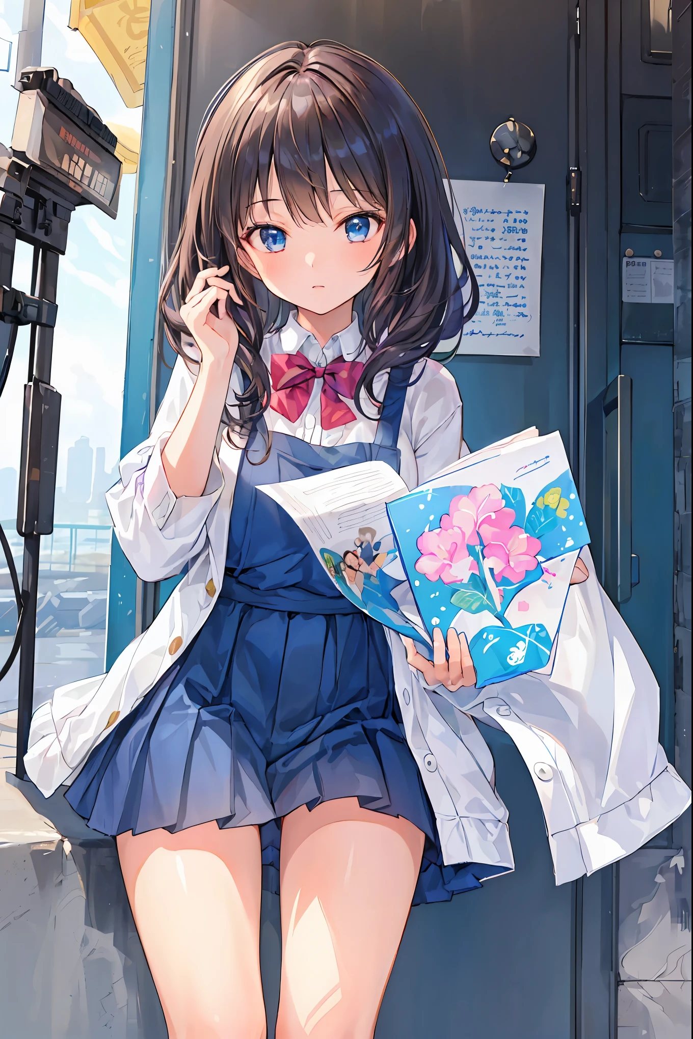 (masterpiece, Highest quality, Highest quality, Official Art, beautifully, (One girl), Very detailed,(Fractal Art),colorful,Most detailed,女子High school student 1.3、Lunch in the park、Lunch box 1.4、Japanese、beautiful girl、Black Hair、School 1.8、High school student 1.8、High  1.5