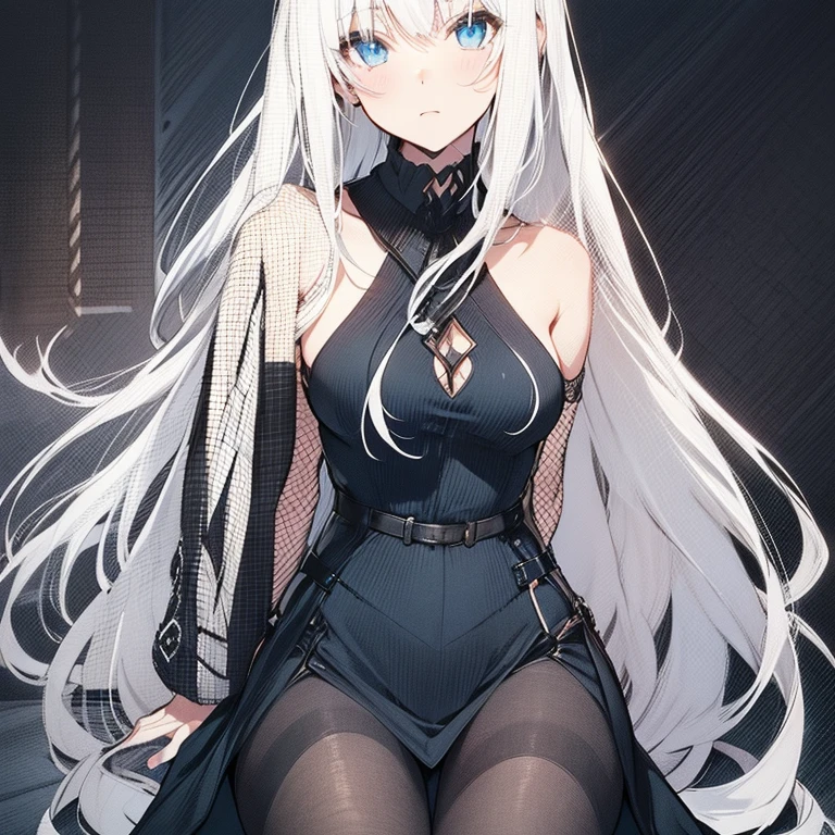 One girl, Blue Eyes Silver Hair Wolf Ears Wolf's Tail hoodie